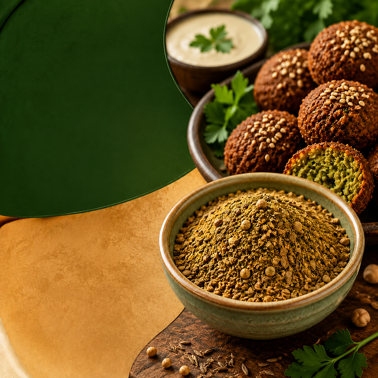ادویه فلافل؛ راز طعم لذیذ و عطر اصیل فلافل‌های سنتی(۱کیلویی)ارسال به سراسر کشور